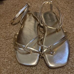Torrid Gold Strap Sandals (NWOT)